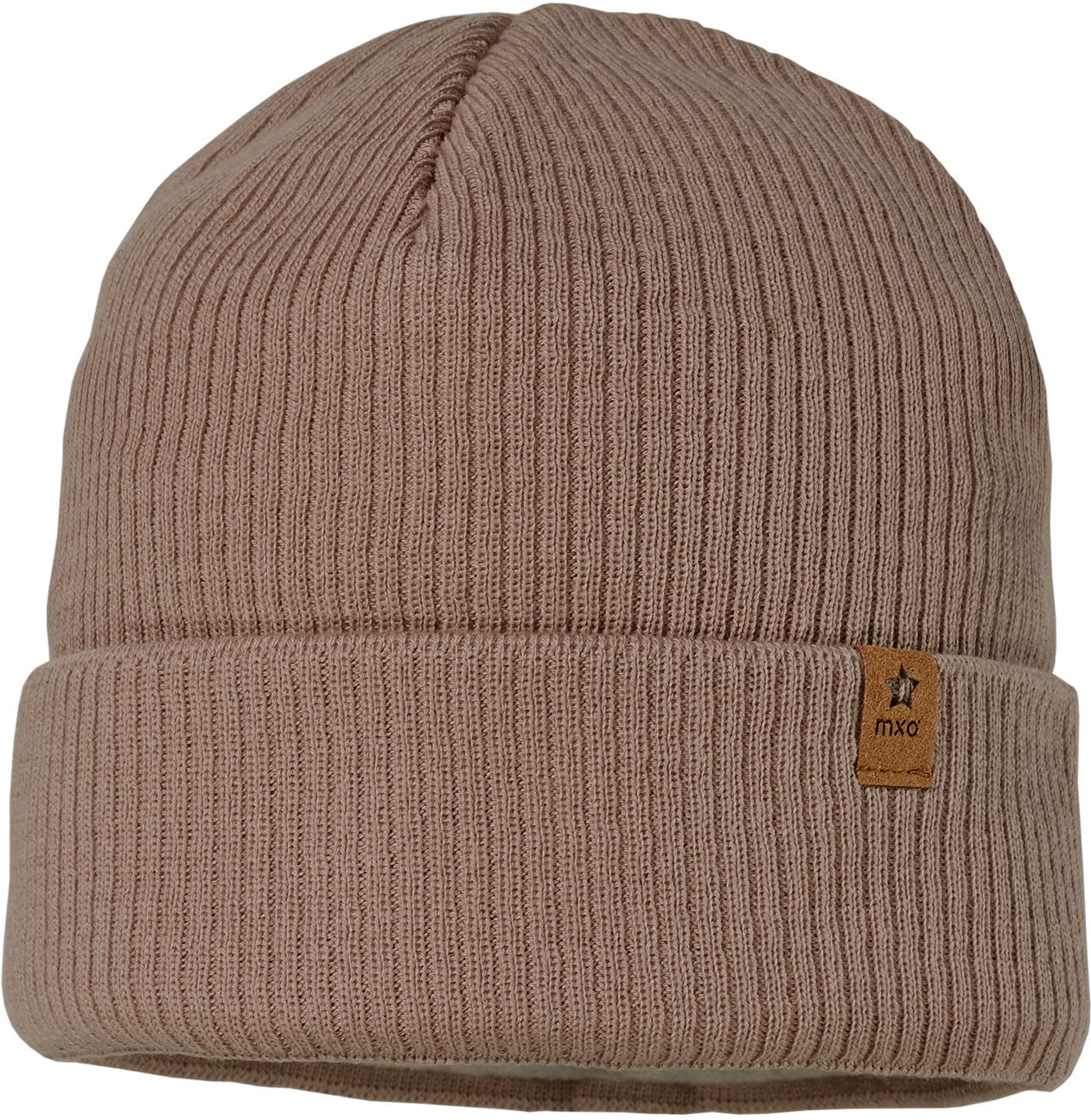 Strickmütze MAXIMO, Baby, Gr. 57, beige (braunmeliert), Strick, Baumwollmischung, Mützen Strickmütze, für Babys und Kinder, aus Strickmaterial braunmeliert 57
