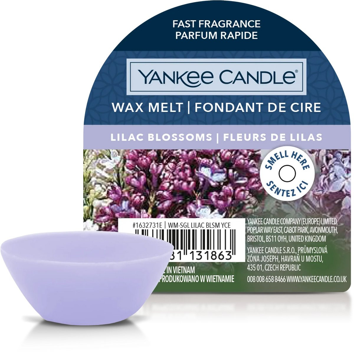 Yankee Candle Lilac Blossoms Wax Melt - 8 branduren