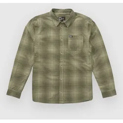 Salty Crew Caster Cord Hemd oil green Gr. M