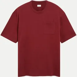 T-Shirt mit Brusttasche Rot L