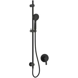 Neuesbad Serie 200 Unterputz-Duschset mit Unterputz-Brausestange, Schwarz NB1DENACN9TP1