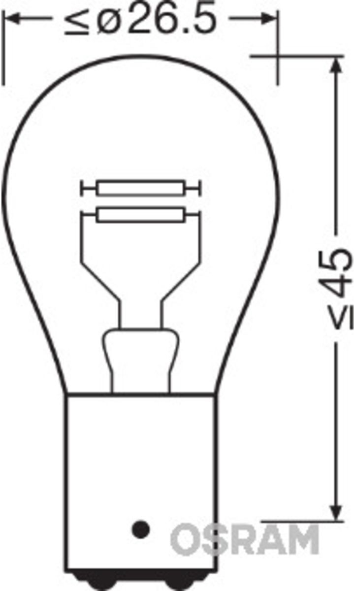 Ams-Osram Glühlampe Sekundär OSRAM P21/5W Standard 12V, 5/21W, 10 Stück