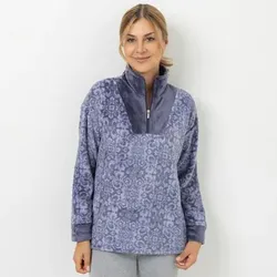 MONT CHALET Damen-Pullover Designauswahl Mikrofaser Chinchilla Troyer-Ausschnitt