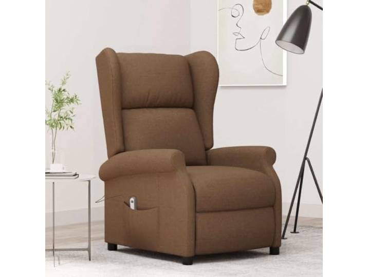 WHOPBXGAD Stoff Elektrisch 3 Positionen Relaxsessel Braun Ohrensessel mit Liegefunktion Elektrisch Braun Stoff, Relaxsessel mit 3 Liegepositionen und Fernbedienung, TV-Sessel mit dick