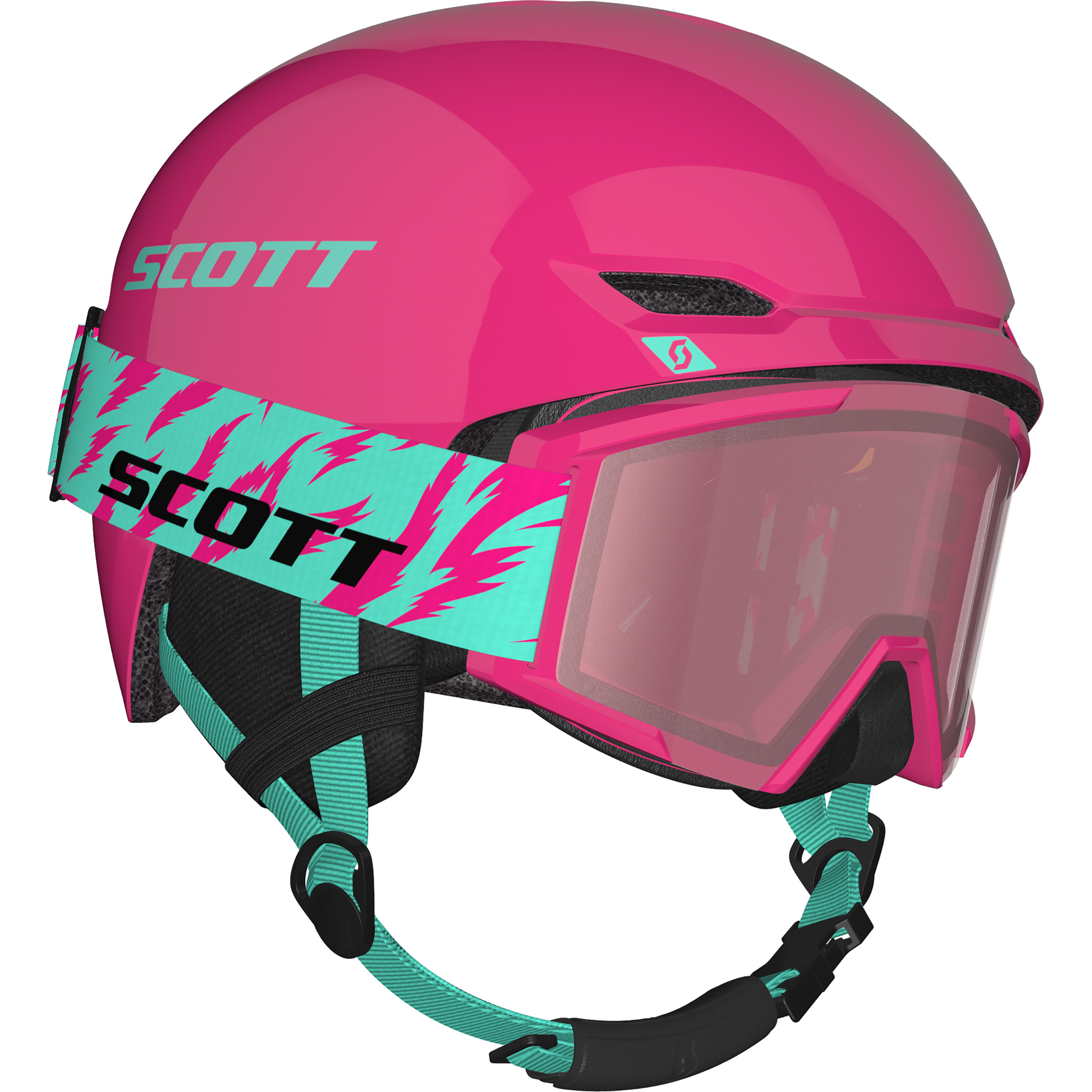 Scott Keeper 2 Skihelm + Skibrille Kinder Skihelme pink Größe S | 51-54CM Skifahren | Freeride