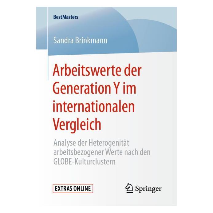 Springer Arbeitswerte der Generation Y im internationalen Vergleich (Deutsch, Softcover, Sandra Brinkmann) (56125649)