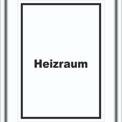 HB-Druck Heizraum Schild mit Text Heizung Wärme hochkant A6 (105x148mm)