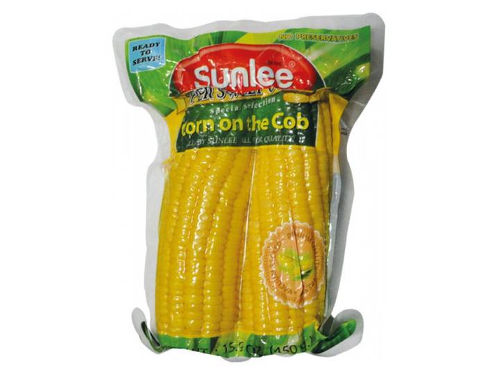 Sunlee zoete maïskolven (2 stuks) 450 g 1 verpakking