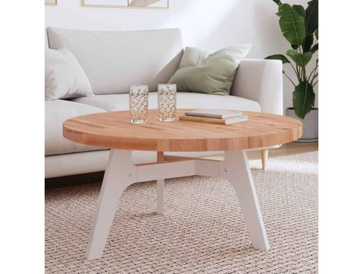 HEFZGDB Massivholz Tischplatte Ø90x4 cm Rund Buche Ersatzplatte für Couchtisch und Möbelprojekte Robuste Tischplatte aus massivem Buchenholz mit glatter Oberfläche Einfache