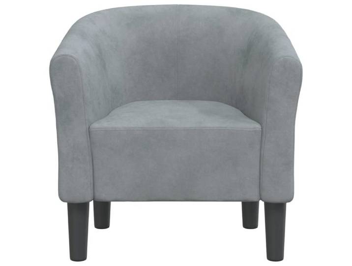 Gris 1 PC Fauteuil d'appoint - SOlOMON - Chaise cabriolet - Pour salon - gris foncé velours FF3004