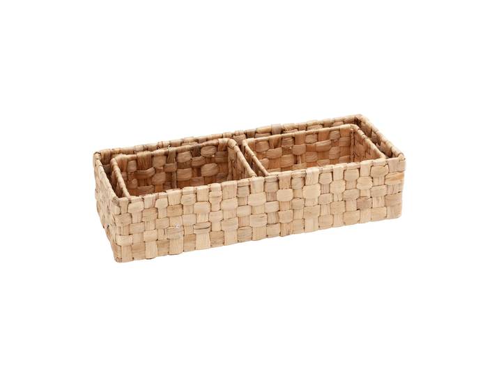 Dixie Set de boîtes de rangement Lily Panama, 3 pièces Natural