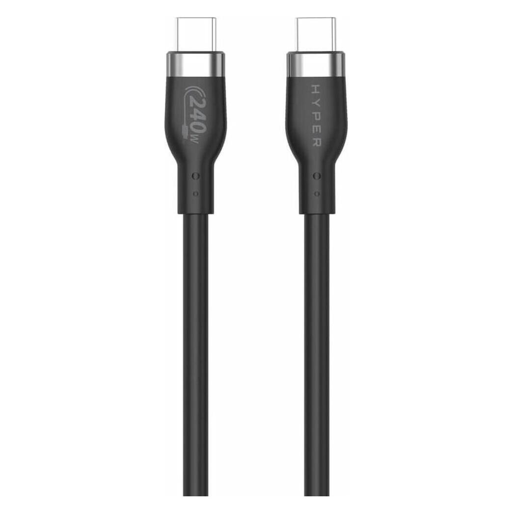 Targus 2M Silicone 240W USB-C Charging Cable - (2 m, USB 2.0, 240 W) (HJ4002BKGL)