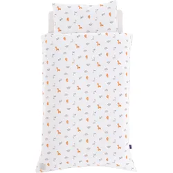 Träumeland Bettwäsche Jersey Dinolino 100/135cm und 40/60cm - weiß