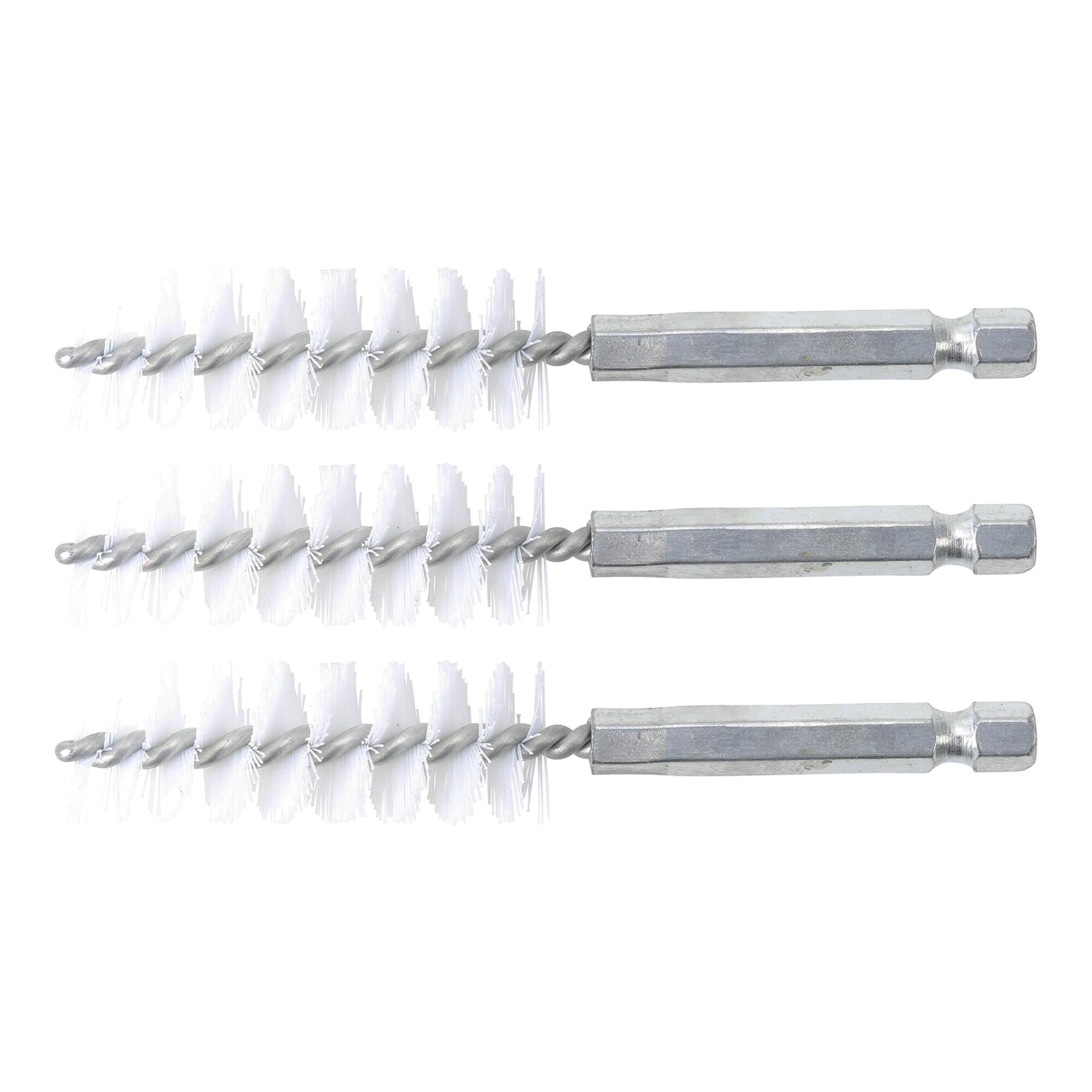 BGS Nylonbürste 16 mm Antrieb Außensechskant 6,3 mm (1/4 Zoll) 3 teilig ; BGS technic (3078-16-N)
