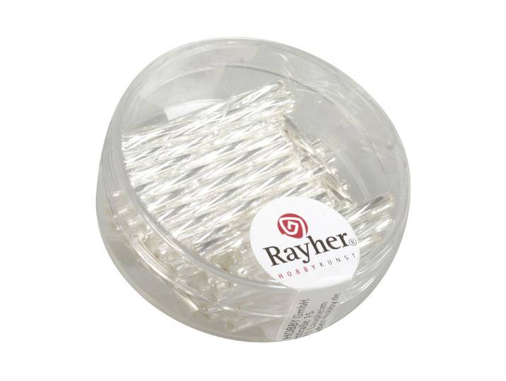 Rayher Glasstifte Twisted mit Silbereinzug 20 mm 13 g