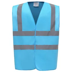Warnschutz-Weste High-Vis 2-Bands "YK100" - S - sapphire