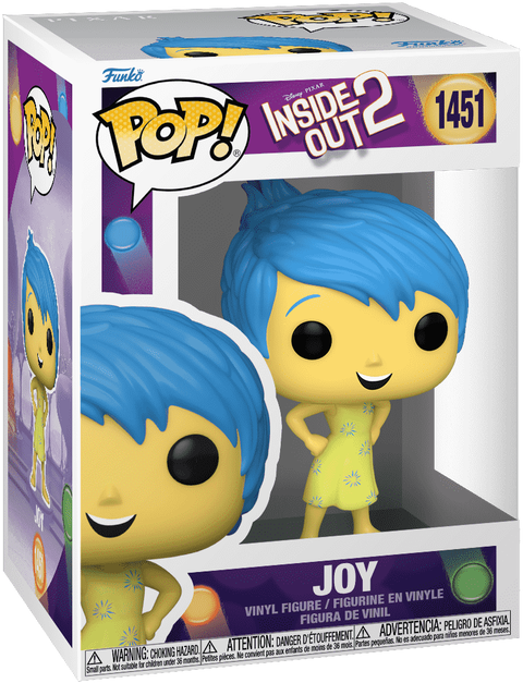 Funko Pop! Disney Pixar Inside Out 2 Joy Vinyl Figure #1451, Official Funko Pop! vinyl figure of Joy from Disney Pixar’s Inside Out 2, 10.4 cm, blue