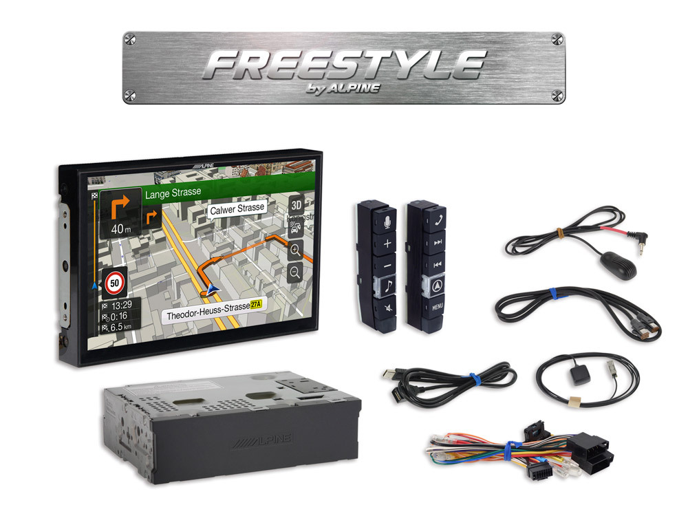 Alpine X903DC-F | Freestyle 9-Zoll-Navigationssystem mit Reisemobil- und LKW-Software, Apple CarPlay und Android Auto Unterstützung für alle Fahrzeuge