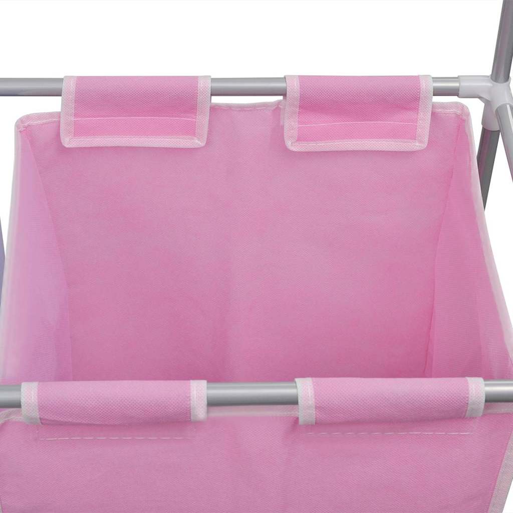 vidaXL Ensemble de 2 paniers à linge avec étendoir