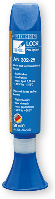 WEICONLOCK® AN 302-25 Rohr- und Gewindedichtung, für Grobgewinde, niedrigfest, 50 ml, braun (30225150)
