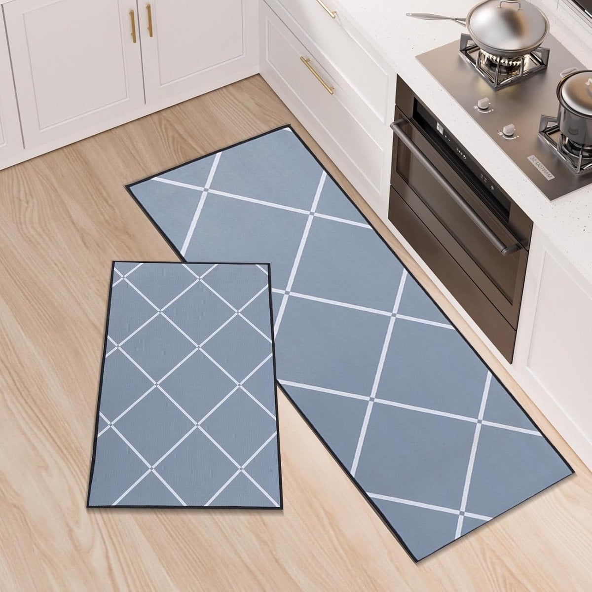 Set van 2 wasbare antislip keukenmatten van ShopVlot
