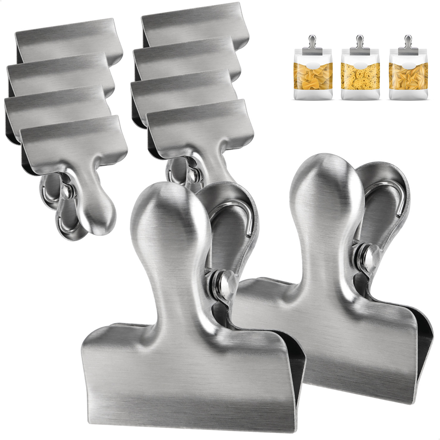 COM-Four 10x kleine sluitclips voor zakken en verpakkingen