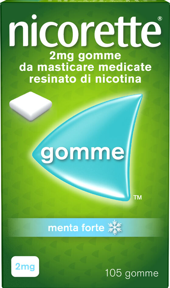 Nicorette 2 mg Gusto Menta Forte 105 Gomme Masticabili