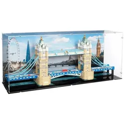 iDisplayit Acrylic display for LEGO 21067 Tower Bridge (background image & black base)