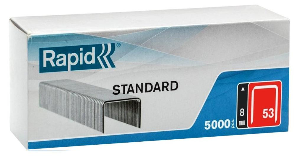 Rapid Nietjes RAPID 53 STANDARD, 8 mm, voor nietpistool, 5000 stuks