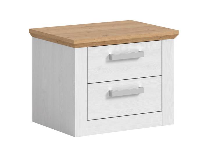 Livetastic Nachtschrank, Lärche, Eiche Artisan, Kunststoff, Holzoptik, 2 Schublade(n) Schubladen, 56x43x39 cm, Schlafzimmer, Nachttische