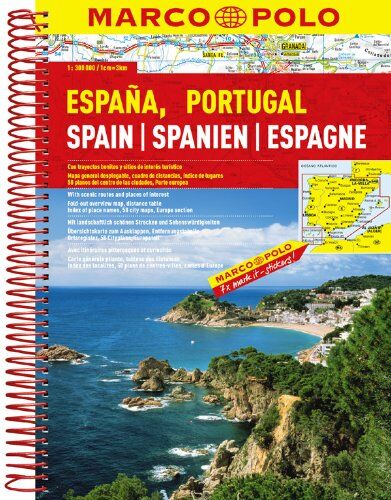 Marco Polo - MARCO POLO Reiseatlas Spanien, Portugal 1:300.000: Mit landschaftlich schönen Strecken und Sehenswürdigkeiten - Preis vom 10.10.2026 11:48:34 h