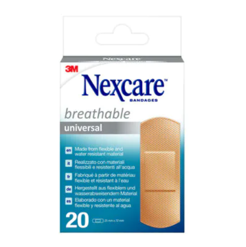 Universal Breathable 25x72mm Nexcare 3m 20 Cerotti