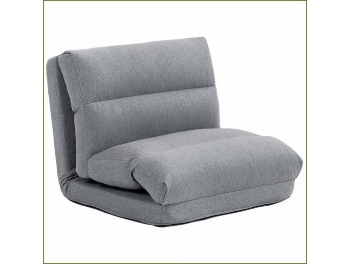 Fauteuil Inclinable - Pliable 6 positions fonction lit optique lin rembourrage épais - Gris