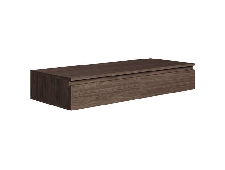 Hängender Schminktisch Bemmi mit Schubladen, 120 cm, Walnuss