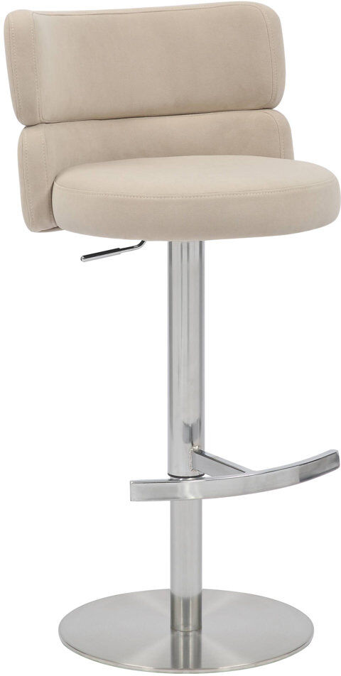 Metro Mason Brushed Velvet Bar Stool Cream 480cm W X 500cm D