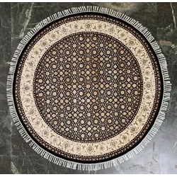 Orientteppich Herati Royal Ø 250 cm Mischgewebe Schwarz