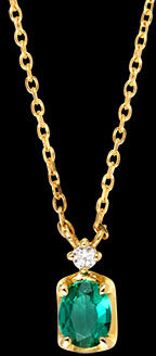 Edenly Calypso Halskette â€“ 9-karÃ¤tiges Gelbgold mit synthetischem Diamanten