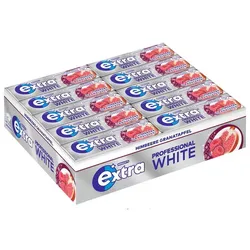 Extra® Kaugummis PROFESSIONAL WHITE Himbeere Granatapfel