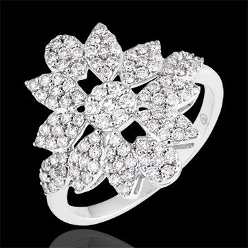 Edenly Ring Schicksal - Winterblume - 375er WeiÃŸgold und Diamanten