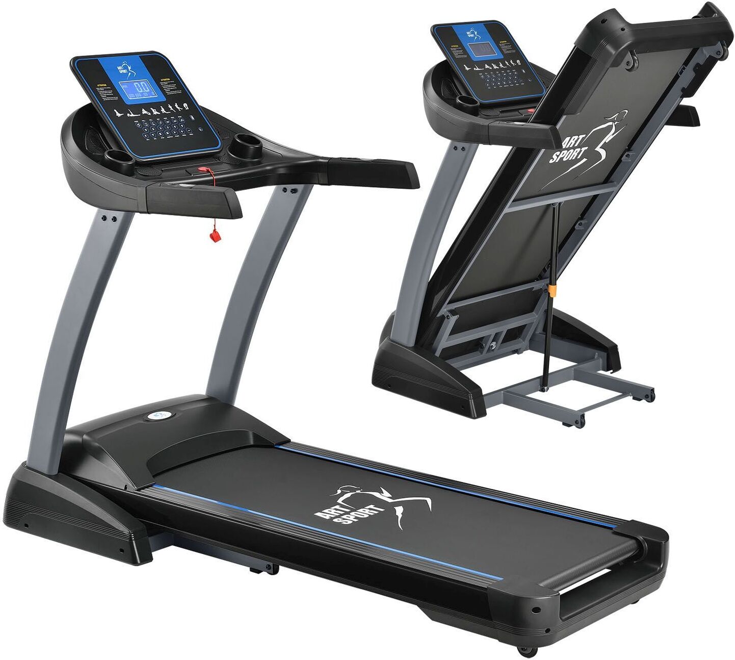 ArtSport Laufband Speedrunner 7000, elektrisch & klappbar, Bluetooth - Schwarz