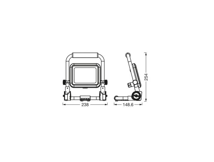 OSRAM LED-Arbeitsleuchte VALUE, 20 W, schwarz, IP54, 6.500 K VALUE, schwarz, Aluminium