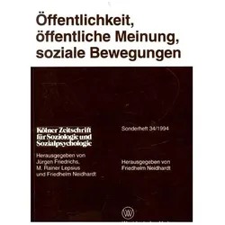 Öffentlichkeit, öffentliche Meinung, soziale Bewegungen, Fachbücher