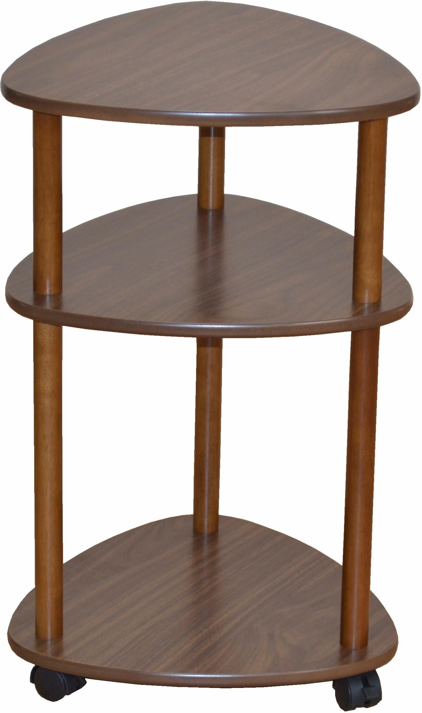 Beistelltisch HOME AFFAIRE, braun (nussbaum), B:40cm H:66cm T:40cm, Tische, Beistelltisch nussbaum B/H/T: 40cm x 66cm x 40cm, Einlegebödenabstände 36cm und 19cm