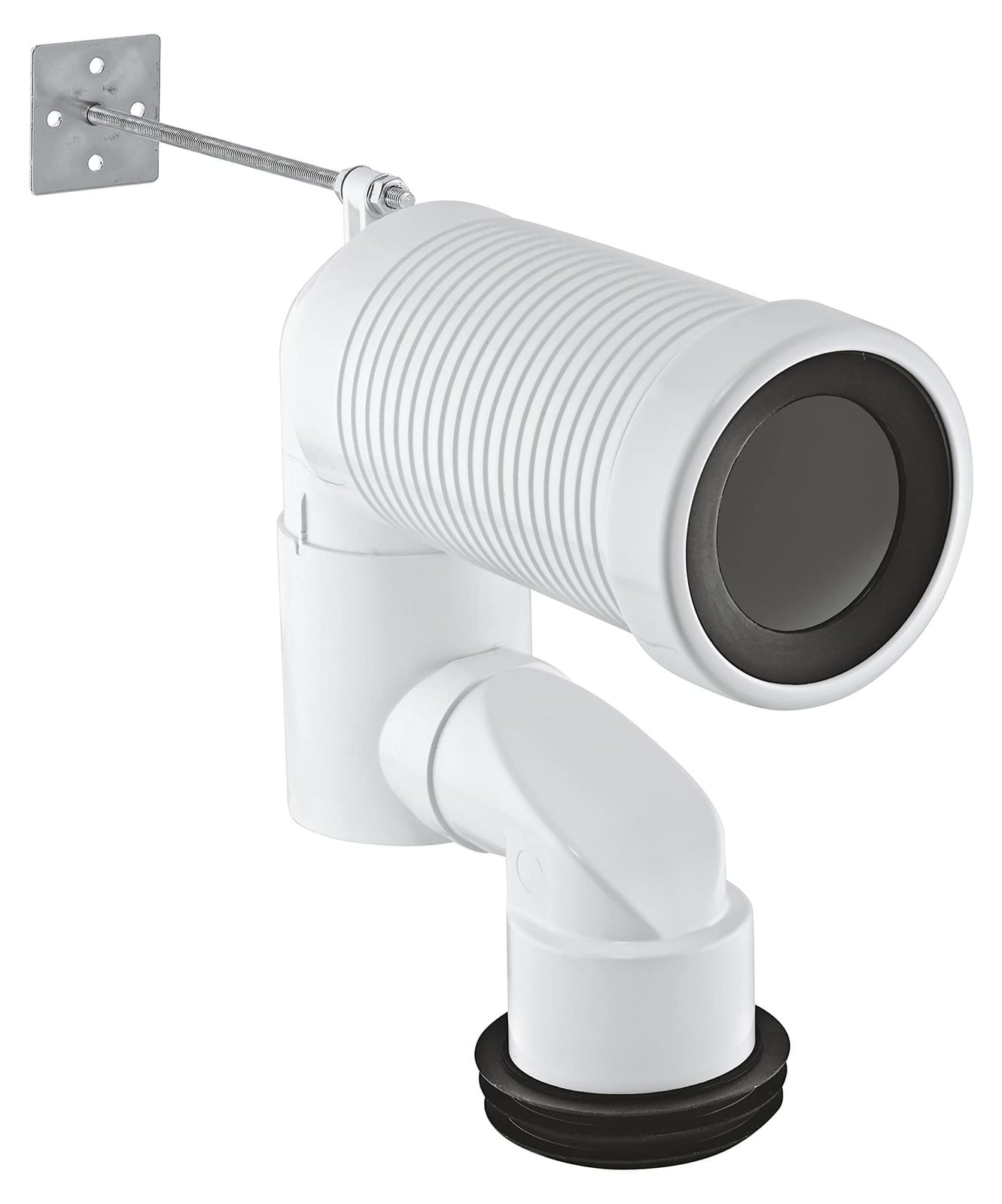 Grohe toiletafvoerbocht type Bau, keramisch, verticaal en verstelbaar, 20-25 cm