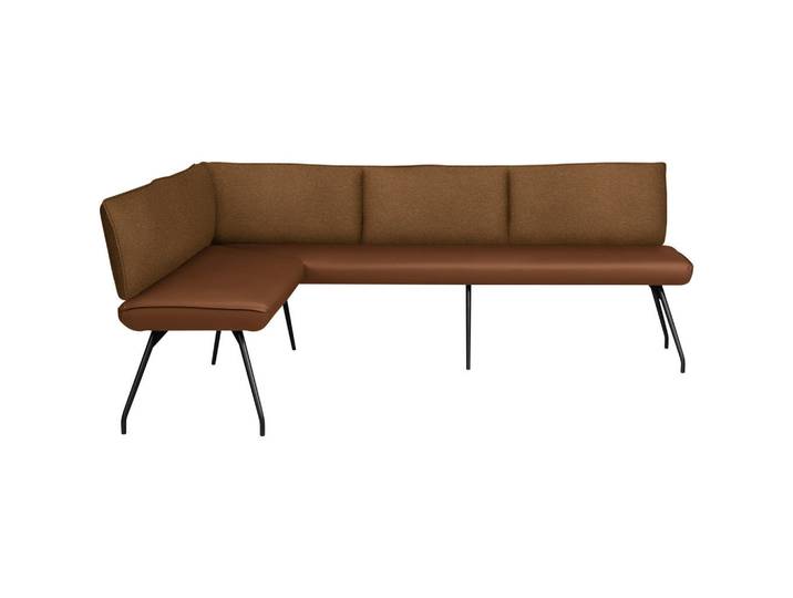 Moderano Eckbank, Rost, Metall, L-Form, 205x155 cm, Stoffauswahl, Typenauswahl, seitenverkehrt erhältlich, mit Rückenlehne, in verschiedenen Größen erhältlich, Esszimmer, Bänke, Eckbänke