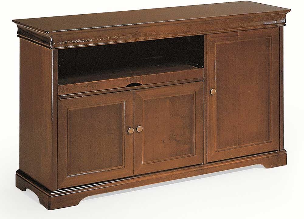 Pharao24.de Fernsehunterschrank klassisch in Nussbaumfarben 128x78x45 cm