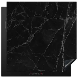 HERDABDECKPLATTE Schwarz - Marmor Induktionsmatte 78x78 cm