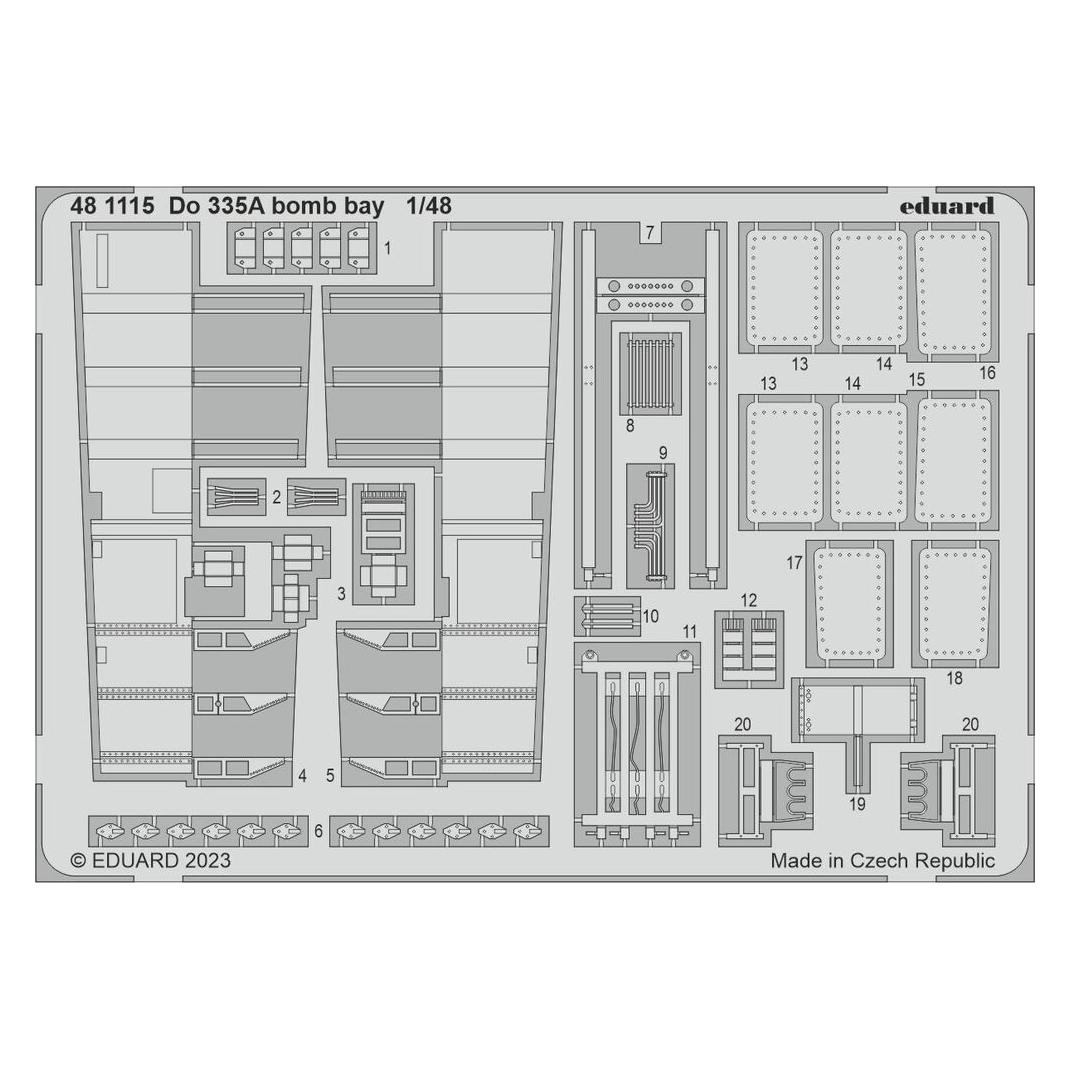 Eduard Do 335A bomb bay 1/48 TAMIYA (481115)