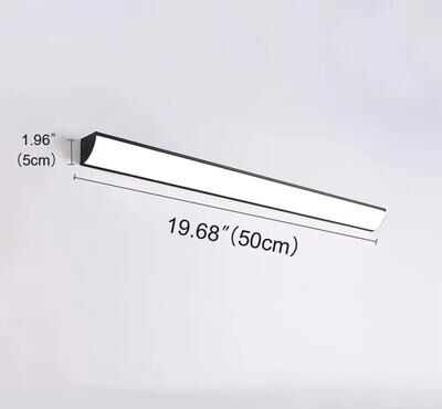 Uplifted Goods Long Strip Minimalist Outdoor LED Wall Light For Stylish Home Lighting black 50cm cold Light