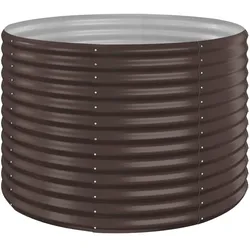Helloshop26 - Hochbeet für Pflanzen Blumen Terrasse Garten pulverbeschichteter Stahl braun 02_0039553